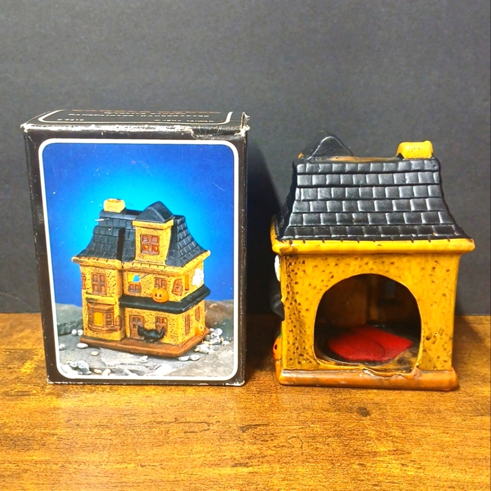 Vintage JSNY Halloween Haunted House Fine Ceramic Votive Holder Handcrafted 6219 - Picture 2 of 6